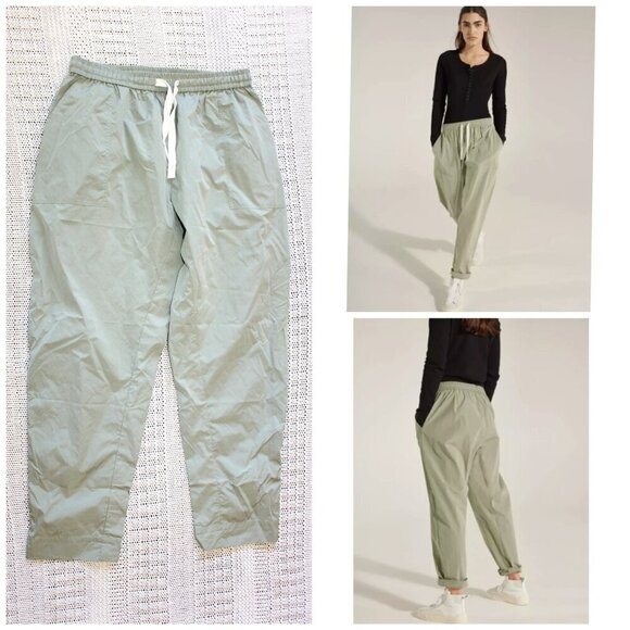 Sweaty Betty x Halle Berry Maia Woven Jogger Pants Size M Light Green Pockets - Picture 1 of 12